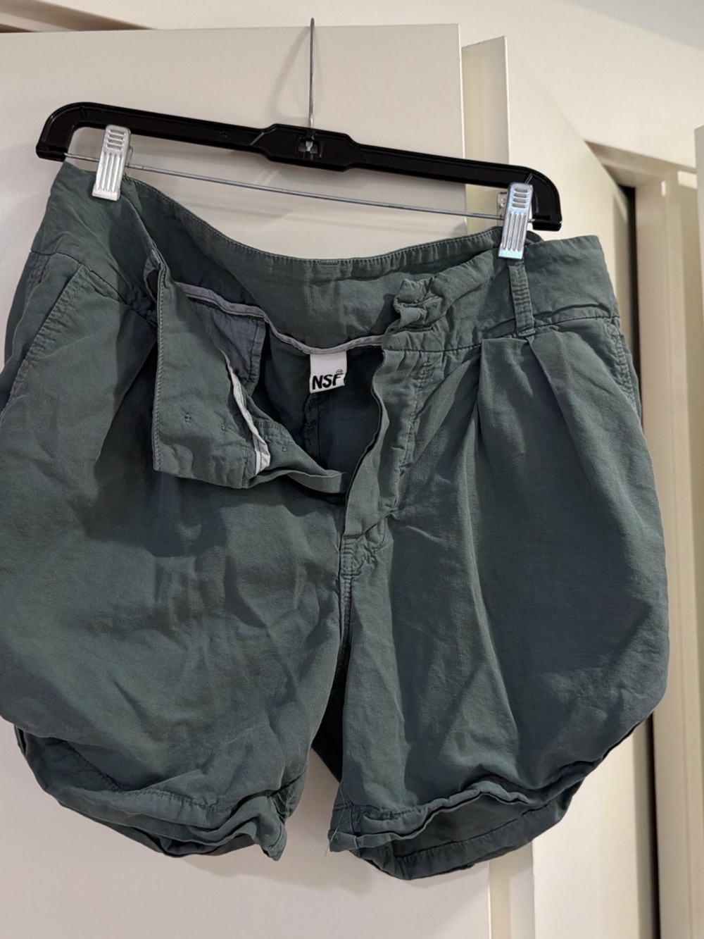 NSF Womens Slate Green Lightweight Cotton Shorts